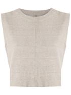 Osklen Blusa Cropped Rustic Eco - Neutrals