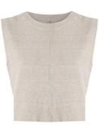 Osklen Blusa Cropped Rustic Eco - Neutrals