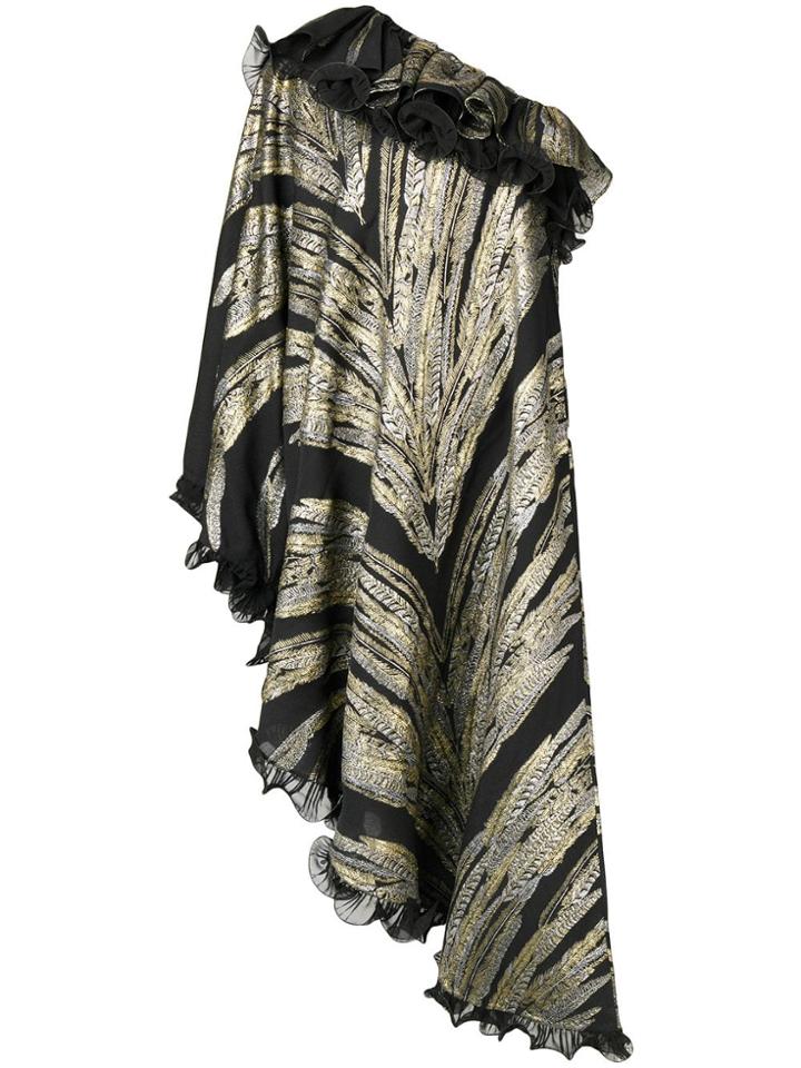 Dundas Asymmetric One-shoulder Dress - Black