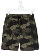 Finger In The Nose Tropical Palm Camouflage Shorts - Multicolour