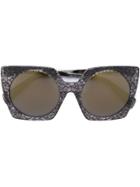 Yohji Yamamoto Square Frame Sunglasses - Black