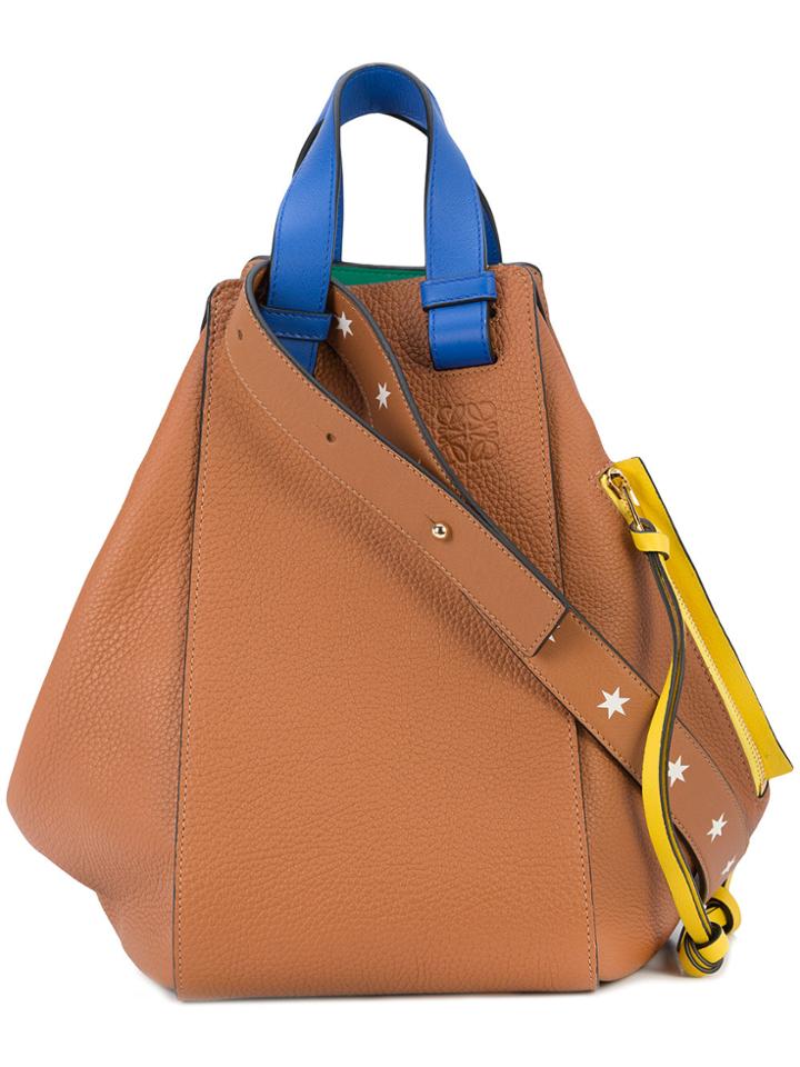 Loewe Hammock Stars Colorblock Bag - Brown