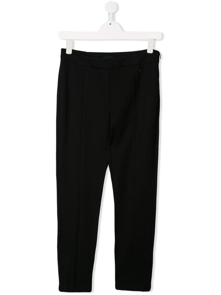 Emporio Armani Kids Teen Slim-fit Trousers - Black