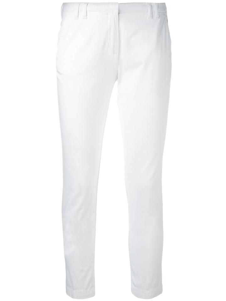 Eleventy Super Skinny Cropped Trousers - White