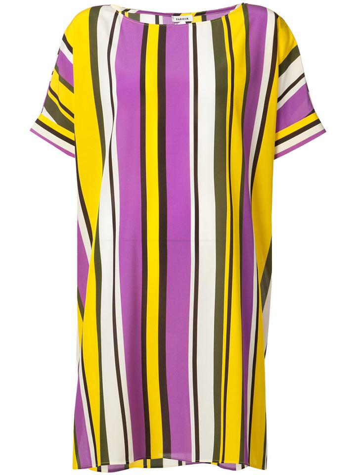 P.a.r.o.s.h. - Short Sleeve Dress - Women - Silk - S, Yellow/orange, Silk
