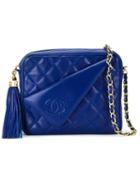 Chanel Vintage Fold Detail Crossbody Bag, Women's, Blue