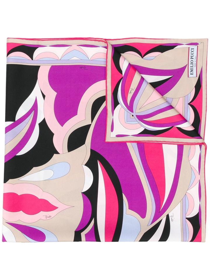 Emilio Pucci Lilla Scarf - Pink & Purple