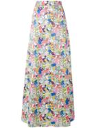Ultràchic Patterned Maxi Skirt, Women's, Size: 42, Cotton/spandex/elastane