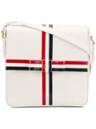 Thom Browne Square Pebbled Leather Gift-box Bag - White