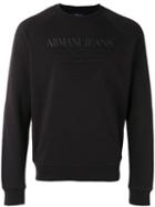 Armani Jeans Logo Print Sweatshirt, Men's, Size: Xxl, Black, Cotton
