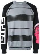 Moschino Trompe-l'oeil Sweatshirt, Men's, Size: 48, Grey, Virgin Wool/polyester/cotton