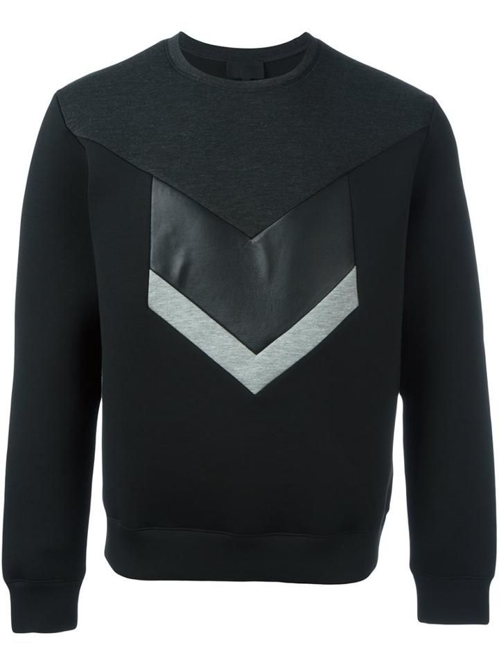 Les Hommes Chevron Print Sweatshirt