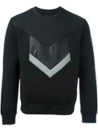 Les Hommes Chevron Print Sweatshirt