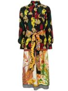 Rianna + Nina Tie Waist Shirt Dress - Multicolour