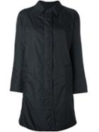 Aspesi Top Button Fastening Coat, Women's, Size: Large, Black, Polyamide/polyester
