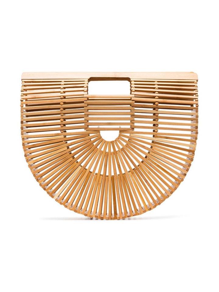 Cult Gaia Brown Ark Large Bamboo Bag - Neutrals