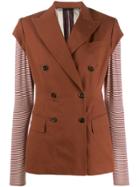 Jean Paul Gaultier Pre-owned 1988 Double Breasted Jacket - Brown