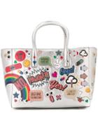 Anya Hindmarch All-over Stickers 'ebury' Tote, Women's, Grey