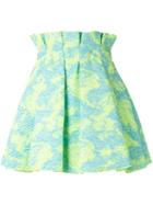 Msgm Paperbag Waist Skirt, Women's, Size: 40, Blue, Polyester/polyamide/other Fibers