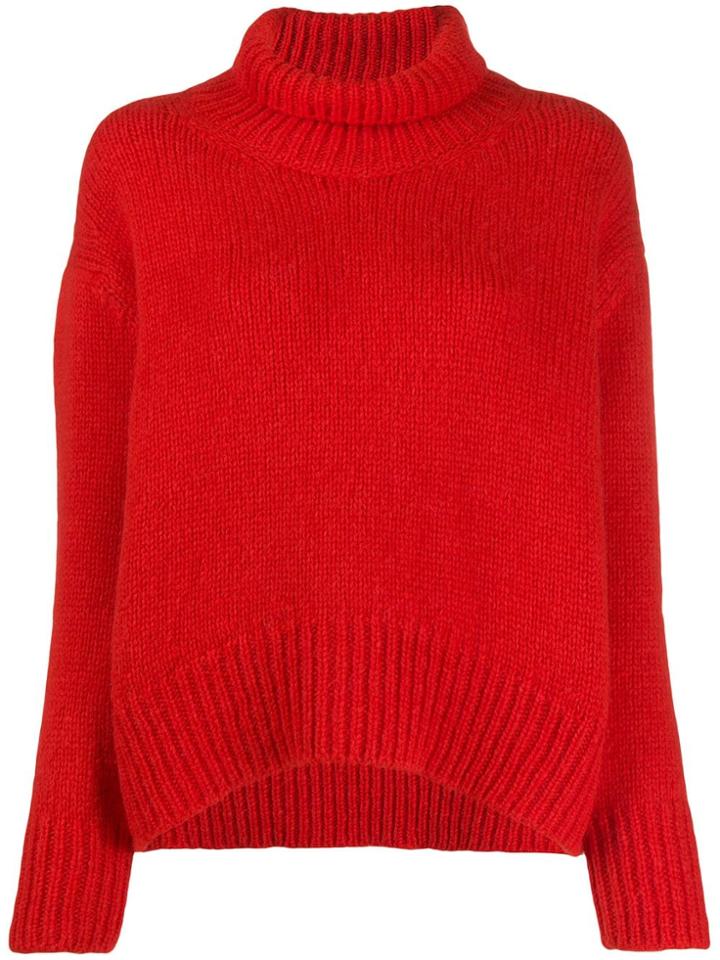 Ermanno Scervino Chunky Knit Jumper - Red