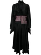 Christopher Kane Satin Crystal High Neck Dress - Black