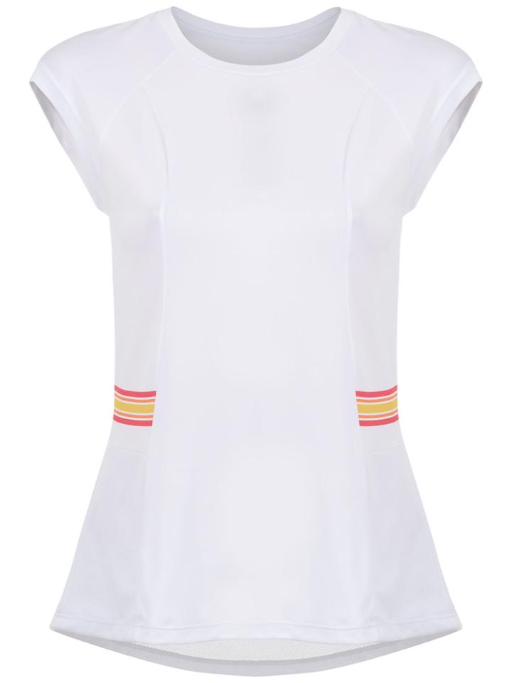 Track & Field Tape Panelled T-shirt - White