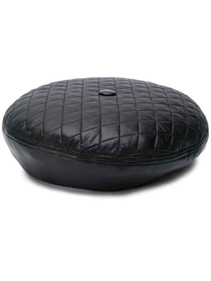 Borsalino Quilted Beret - Black