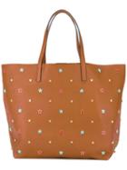 Red Valentino Star Studded Tote, Women's, Brown, Leather