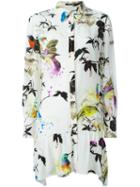 Roberto Cavalli Bird Print Shirt Dress