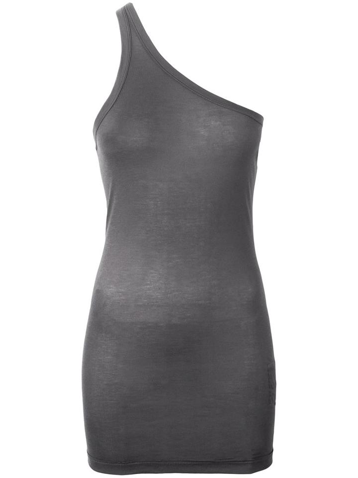 Rick Owens Drkshdw One-shoulder Top, Women's, Size: Xs, Grey, Viscose