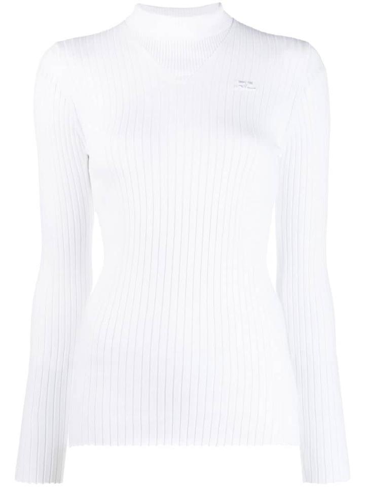 Courrèges Turtleneck Sweatshirt - White
