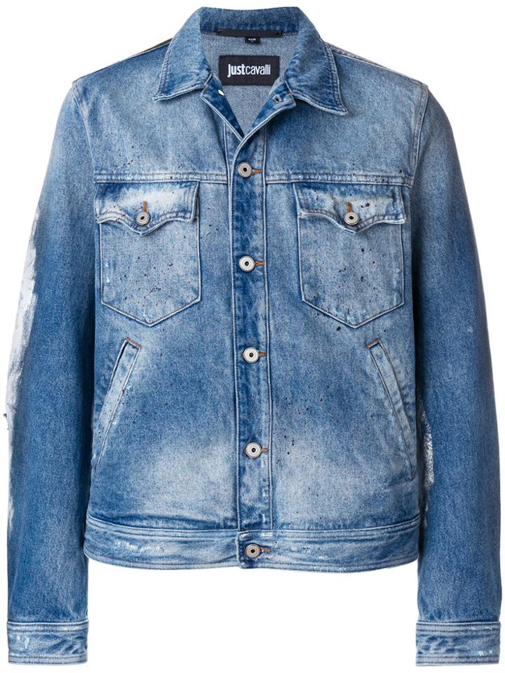 Just Cavalli Fitted Denim Jacket - Blue
