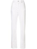 Mm6 Maison Margiela High-waist Straight Leg Trousers - White