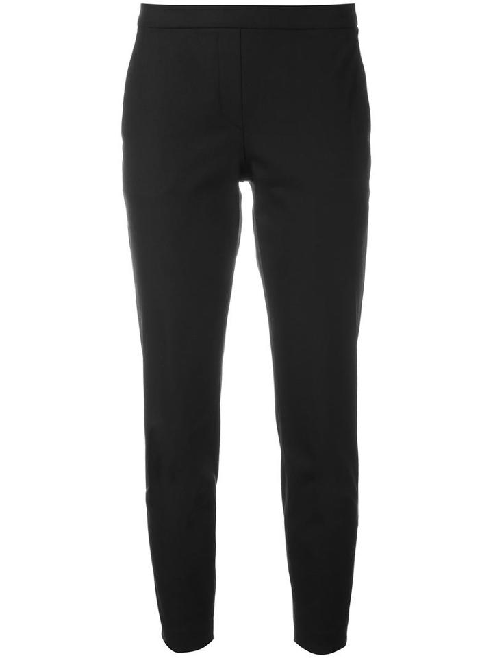 Theory Slim-fit Trousers, Women's, Size: 16, Black, Cotton/polyamide/spandex/elastane/polyurethane