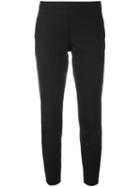 Theory Slim-fit Trousers, Women's, Size: 16, Black, Cotton/polyamide/spandex/elastane/polyurethane