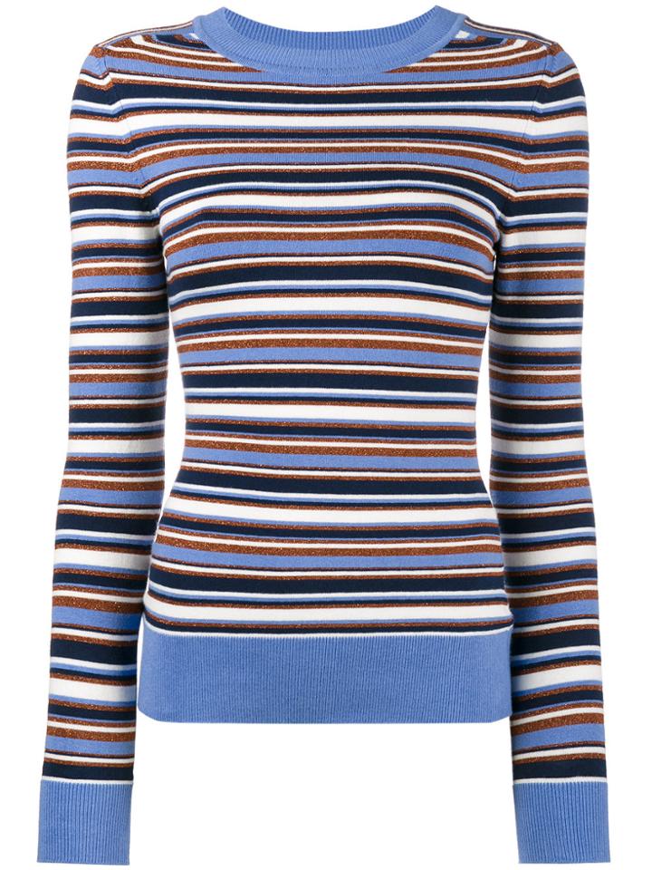 Joostricot Metallic Striped Sweater - Blue