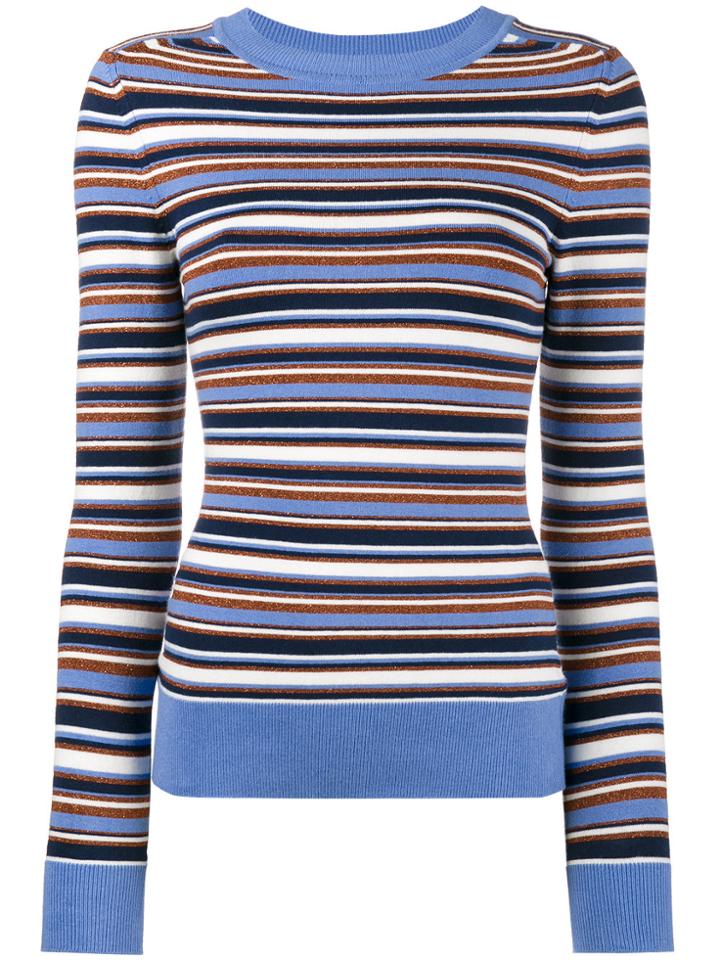 Joostricot Metallic Striped Sweater - Blue