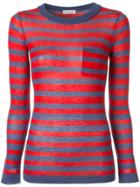 Sonia Rykiel Striped Silk Jumper - Red
