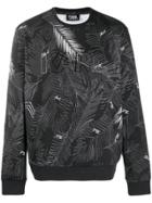 Karl Lagerfeld Palm Leaf Print Sweatshirt - Black