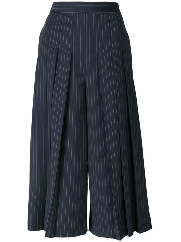 Neil Barrett Pinstriped Tailored Culottes - Blue