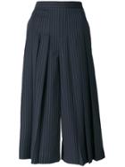 Neil Barrett Pinstriped Tailored Culottes - Blue