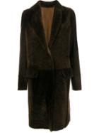 Yves Salomon Shearling Coat, Women's, Size: 38, Brown, Lamb Fur/lamb Skin