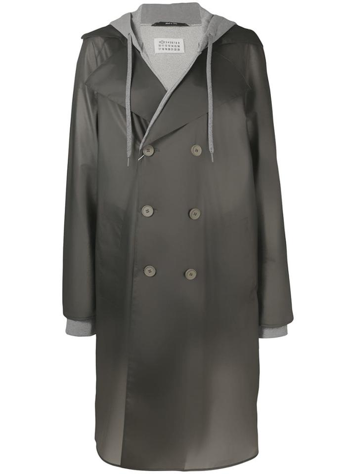 Maison Margiela Layered Hoodie Raincoat - White