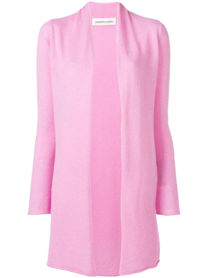 Lamberto Losani Long-sleeve Draped Cardigan - Pink