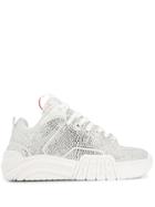 Gcds Crystal-embellished Platform Trainers - White