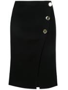 Each X Other Button Detail Skirt - Black