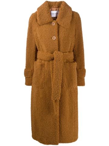 Stand Studio Shearling Coat - Brown
