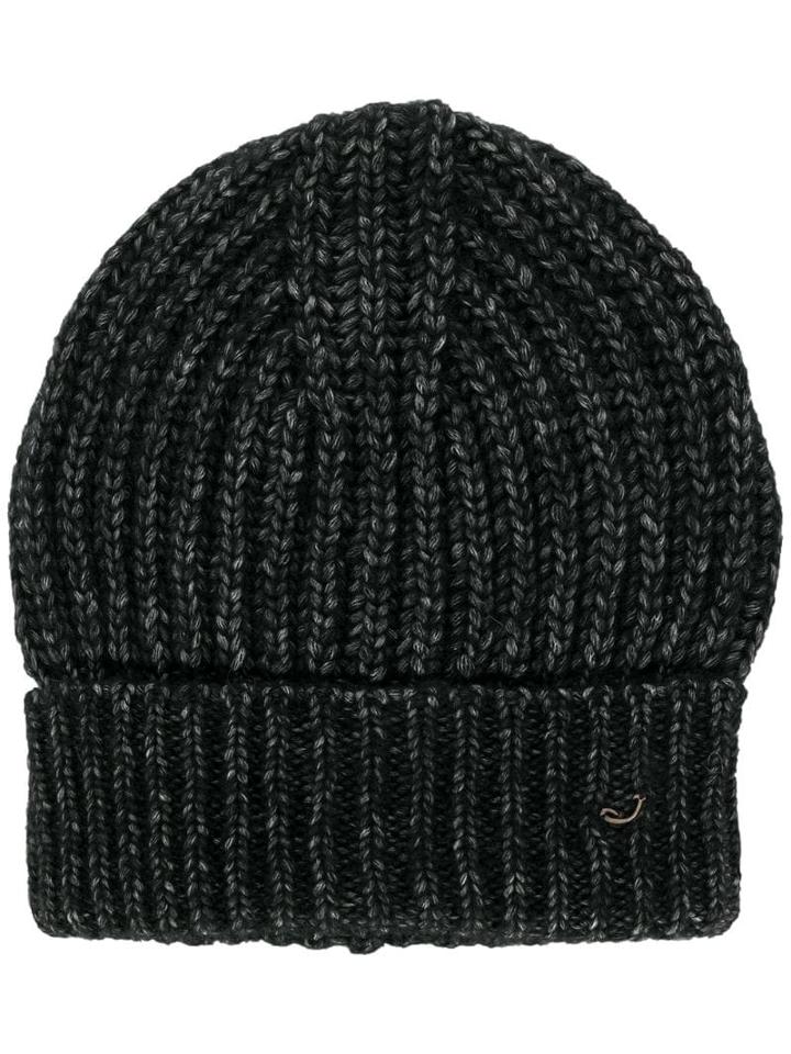 Jacob Cohen Chunky Knit Beanie - Black