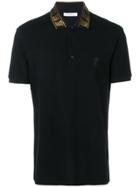 Versace Collection Collar Detail Polo Shirt - Black