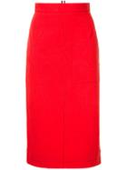 Thom Browne Pocketed Pencil Skirt - Red